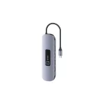 USAMS adapter elosztó 10in1 3xUSB 3.0/TF/SD/USB-C/HDMI/RJ45/VGA PD100W szürke patinás SJ644HUB01