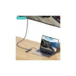 USAMS adapter elosztó 10in1 3xUSB 3.0/TF/SD/USB-C/HDMI/RJ45/VGA PD100W szürke patinás SJ644HUB01