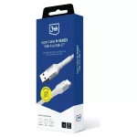 Kábel 3MK Hyper Cable N-SERIES USB-A to USB-C 1m 9V/2A 18W fehér