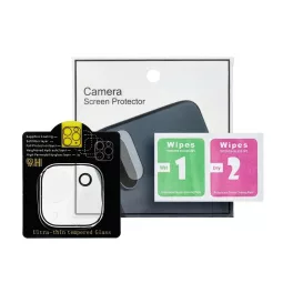   5D Full Glue kamera-edzett üveg iPhone 15 Pro készülékhez átlátszó