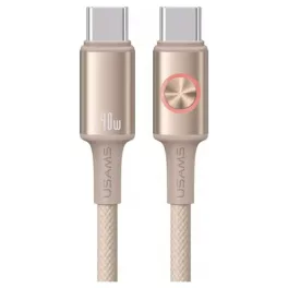   USAMS Huan Series SJ751 240W USB-C to USB-C kábel 1,2 m titanium