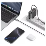 USAMS Huan Series SJ751 240W USB-C to USB-C kábel 1,2 m titanium
