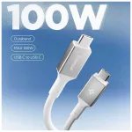 SPIGEN EB10020CC ESSENTIAL TYPE-C kábel 100W 200CM fehér