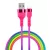 Setty USB-USB-C kábel 1,2 m 2,1 A KNA-C-1.22.113 szivárvány