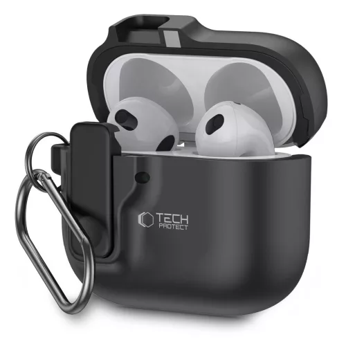 TECH-PROTECT SLIM HOOK Apple AirPods 4 készülékhez védőtok fekete