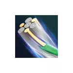 USAMS szőttes U48 Lightning kábel 1.2m 2A gyors töltéssel LED jelzőfénnyel SJ423USB01 (US-SJ423) fekete