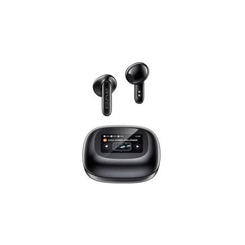 Awei TP97 bluetooth fülhallgató SZTEREO (v5.4, TWS, mikrofon, zajszűrő, érintőkijelző + töltőtok) FEKETE (TP97_B)
