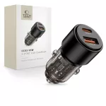 TECH-PROTECT CC03 2-PORT autós töltő PD 95W / QC3.0 fekete