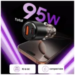 TECH-PROTECT CC03 2-PORT autós töltő PD 95W / QC3.0 fekete