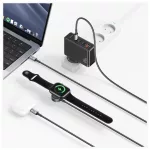 USAMS Huan Series SJ754 72W USB-C to USB-C + USB-C kábel és vezeték nélküli töltő óra készülékhez