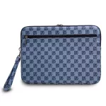 DKNY PU bőr Checkered Pattern and Stripe laptop tok 13/14 kék