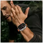 TECH-PROTECT ICONBAND LINE Apple Watch 8/9/10/11/SE/ULTRA (44/45/46/49 MM) készülékhez szíj, szürke/narancs