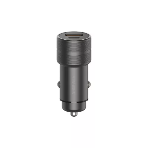 ENERGEA autós töltő 1xUSB+1xUSB-C PD-QC3.0 38W pisztolyszürke Alu Drive PD20+