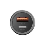 ENERGEA autós töltő 1xUSB+1xUSB-C PD-QC3.0 38W pisztolyszürke Alu Drive PD20+