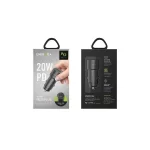 ENERGEA autós töltő 1xUSB+1xUSB-C PD-QC3.0 38W pisztolyszürke Alu Drive PD20+