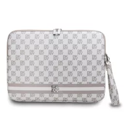   DKNY PU bőr Checkered Pattern and Stripe Laptop Tok 15/16" bézs