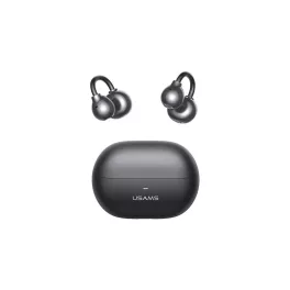   Usams ECHO R02 bluetooth fülhallgató SZTEREO (v5.3, TWS, zajszűrő, fülre akasztható + töltőtok) FEKETE (BHR0201)