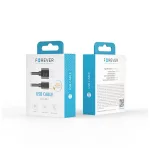 Forever USB–USB-C kábel 1,0 m 3A fekete