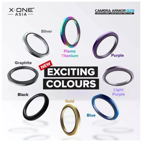 X-ONE Sapphire Camera Armor Pro kameravédő iPhone 17 Pro készülékhez ezüst