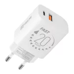 OBAL:ME fali töltő USB-A + USB-C 20W fehér