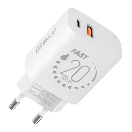 OBAL:ME fali töltő USB-A + USB-C 20W fehér