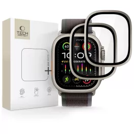   Edzett üveg Tech‑Protect Glass Ring 2-PACK Apple Watch Ultra 1/2/3 készülékhez (49 MM) titán