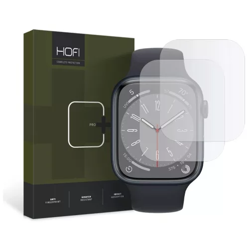 HOFI HYDROFLEX PRO+ hidrogél fólia 2-PACK – Apple Watch 6/7/8/9/SE 1/2/3 készülékhez (40/41 MM) átlátszó