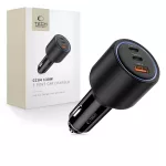 Tech-Protect CC04 3 portos autós töltő PD130W