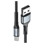 Kábel 3MK Hyper Cable N-SERIES USB-A to USB-C 2m 9V/2A 18W fekete