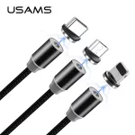 USAMS Mágneses Lightning adapter SJ157USBTA (US-SJ157) bulk ezüst