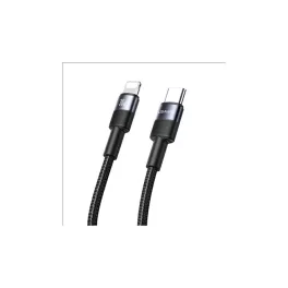   USAMS USB-C to Lightning adatkábel 30W, 1,2 m alumínium ötvözet, SY Series SJ729USB01 (US-SJ729)