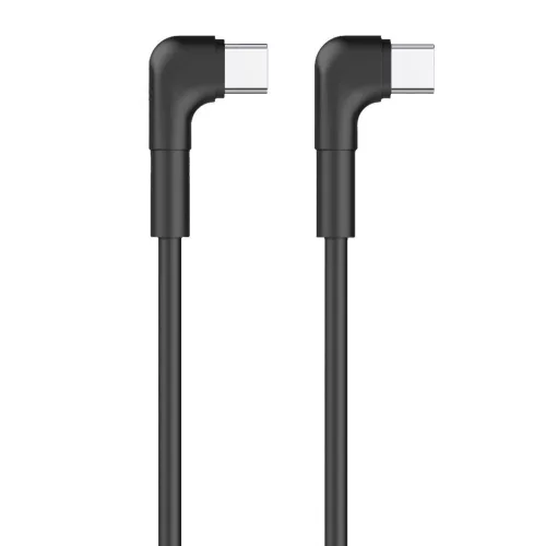 Maxlife MXUC-09 derékszögű USB-C–USB-C kábel 1,0 m 60W fekete