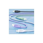 USAMS Lightning töltőkábel 2.4A 1.2m Fast Charging Lithe Series zöld SJ565USB04 (US-SJ565)