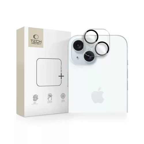 TECH-PROTECT CAM FIT+ kameravédő iPhone 14 / 14 PLUS / 15 / 15 PLUS készülékhez átlátszó