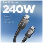 SPIGEN EB24012CC ESSENTIAL TYPE-C kábel 240W 120CM fekete