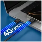 SPIGEN EB24012CC ESSENTIAL TYPE-C kábel 240W 120CM fekete