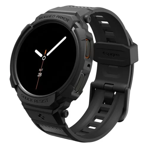 SPIGEN RUGGED ARMOR PRO Samsung Galaxy Watch 8 (40 MM) készülékhez tok, matt fekete