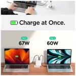 SPIGEN ARCSTATION PRO GAN-1402 2-PORT hálózati töltő 140W fehér