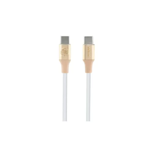 Guess GUCCLALRGDD USB-C kábel – USB-C1.5m gyors töltésű Ebossed Logo, világos arany