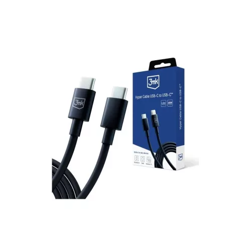 3MK Hyper Cable USB-C - USB-C 100W 1.2m kábel fekete