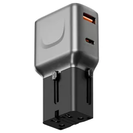   Fali töltő Energea TravelGo Adapter 35 USB-A/USB-C 35W grafitszürke