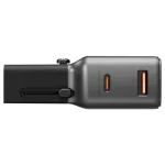 Fali töltő Energea TravelGo Adapter 35 USB-A/USB-C 35W grafitszürke