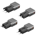 Fali töltő Energea TravelGo Adapter 35 USB-A/USB-C 35W grafitszürke