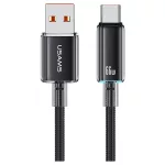 USAMS Cloud Series kábel US-SJ658 6A USB-A to USB-C 1.2m fekete
