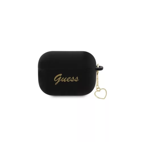 CG MOBILE GUESS CHARMS HEART szilikon tok (telefondísz) FEKETE Apple AirPods Pro 2 (GUAP2LSCHSK)