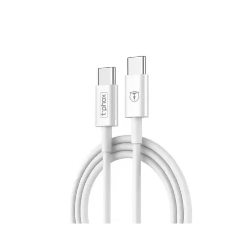 T-PHOX GLARY LITE SERIES 3W 1M USB-C/USB-C kábel fehér