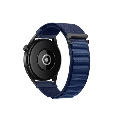 Forcell F-Design FS05 22 mm-es poliészterszálas csatos óraszíj Samsung Galaxy Watch készülékhez, tengerészkék