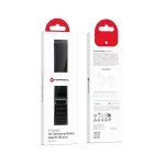 Forcell F-Design FS05 22 mm-es poliészterszálas csatos óraszíj Samsung Galaxy Watch készülékhez, tengerészkék