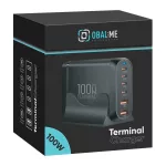 OBAL:ME Terminal GaN asztali töltő 4C2A 100W fekete