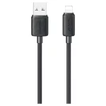 USAMS KY Series kábel US-SJ689 2.4A USB-A to Lightning 1m fekete